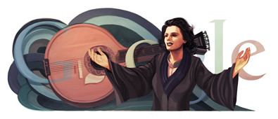 Google doodle de Amália Rodrigues