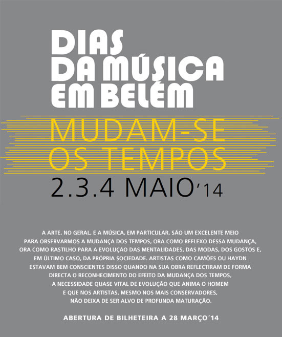 Dias da Música em Belém // 2 a 4 Mai